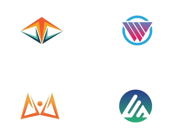 Logotipo y símbolo de la pirámide Diseño abstracto de negocios plantilla vecto — Vector de stock