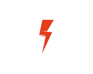 Thunderbolt logo şablonu vektör flash