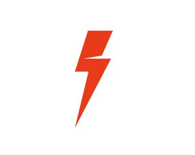 Thunderbolt logo şablonu vektör flash