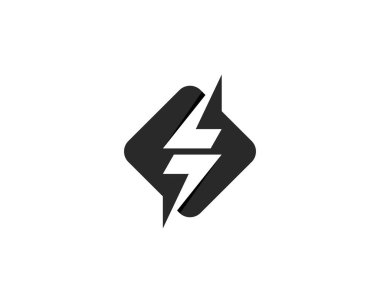 Thunderbolt logo şablonu vektör flash