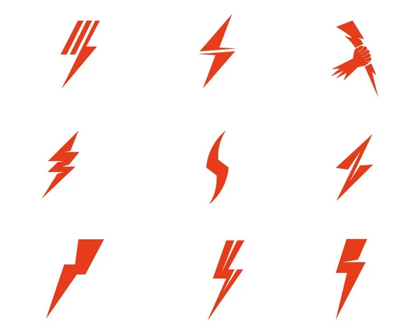 Flash thunderbolt logo template  vector — Stock Vector