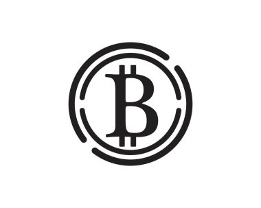 Bitcoin logo vektör şablonu 