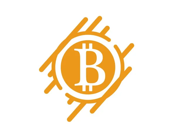 Plantilla vectorial logo Bitcoin — Vector de stock