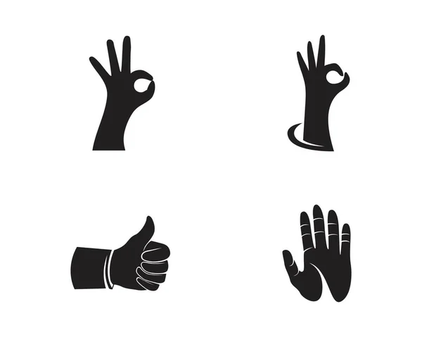 Cuidado de la mano logo vector — Archivo Imágenes Vectoriales