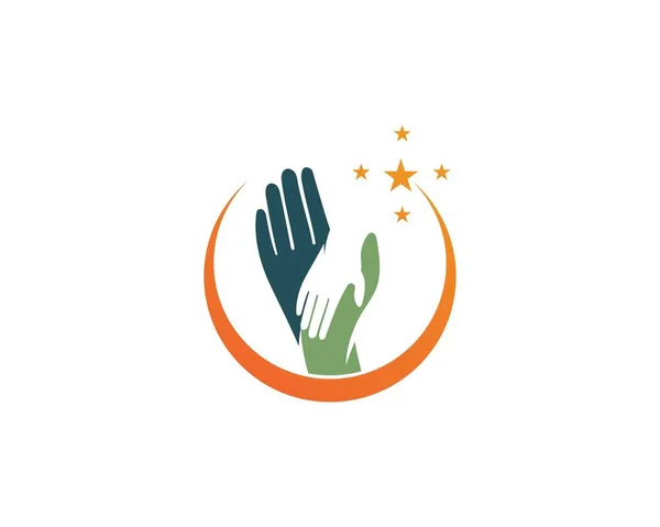 Hand care logo vector — Stock Vector