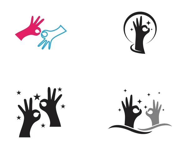 Logo de soins des mains vecteur — Image vectorielle