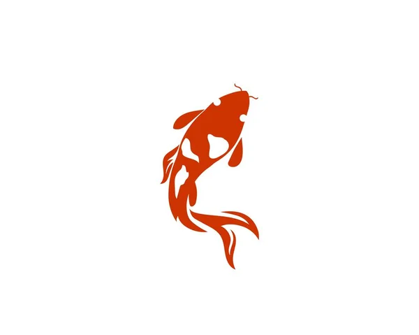 Κυπρίνων koi σχεδίαση σε λευκό φόντο. Ζώο. Εικονίδιο ψάρια. Ναρκοπέδιο — Διανυσματικό Αρχείο