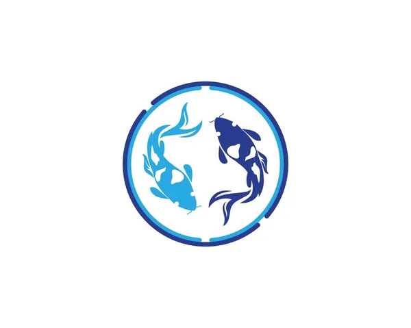 carp koi design on white background. Animal. Fish Icon. Underwat