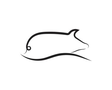 Domuz baş logo hayvan