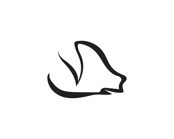 Sertés fej logó állat — Stock Vector
