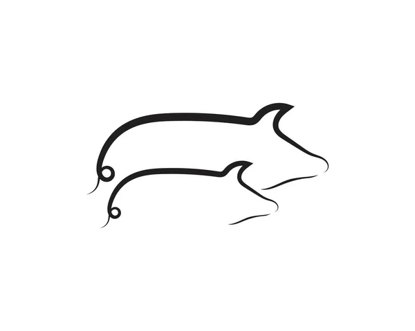 Cabeza de cerdo logo animal — Archivo Imágenes Vectoriales
