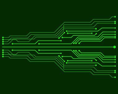 Vektör devre kartı çizim Eps10