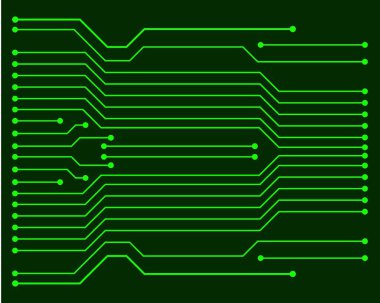 Vektör devre kartı çizim Eps10