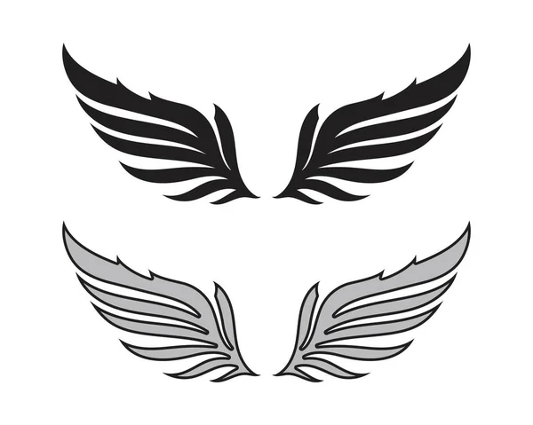 Ala falco uccello logo — Vettoriale Stock