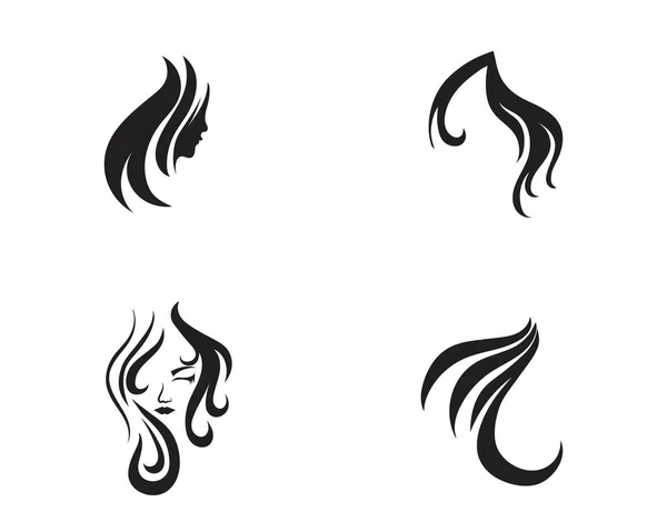 Plantillas de vector de logotipo de salón de pelo y cara — Vector de stock