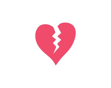 Aşk kalp logo ve şablon 