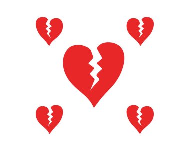 Aşk kalp logo ve şablon 