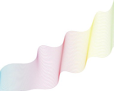 Dalga çizgi abstrack arka plan vektörel çizimler