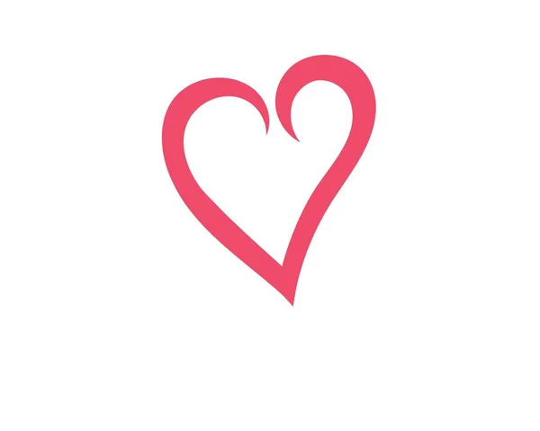 Amor corazón logotipo y plantilla — Archivo Imágenes Vectoriales
