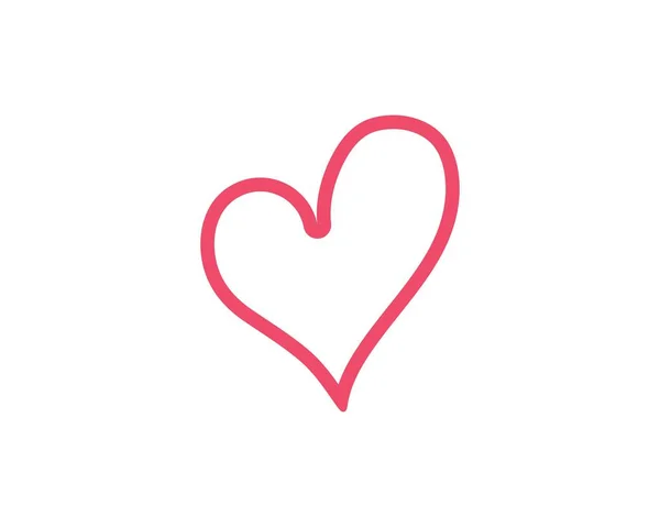 Amor coração logotipo e modelo — Vetor de Stock