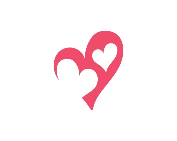Love heart logo and template
