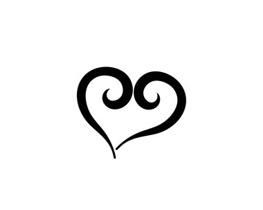 Aşk kalp sembol logo Şablonlar