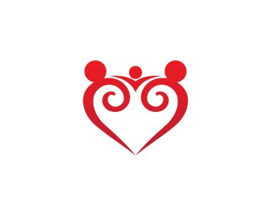 Topluluk grup evlat edinme logosu vektörel çizimler