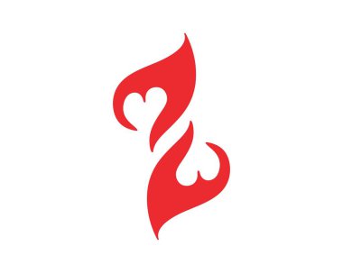 Aşk kalp sembol logo Şablonlar