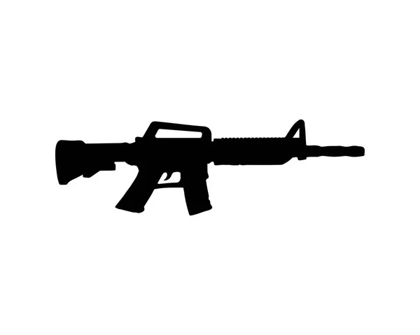 Gun silhouette vector black color — Stock Vector