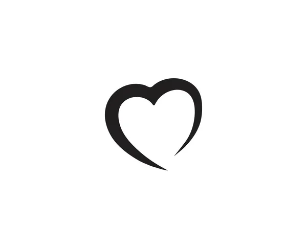 Miłość serce symbol logo szablony — Wektor stockowy