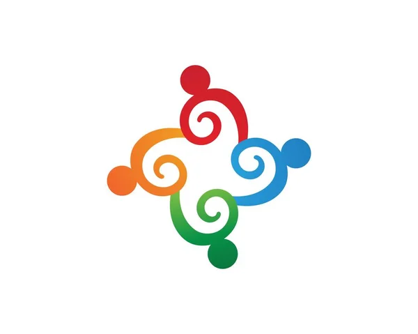 Vettori del logo di adozione del gruppo comunitario — Vettoriale Stock