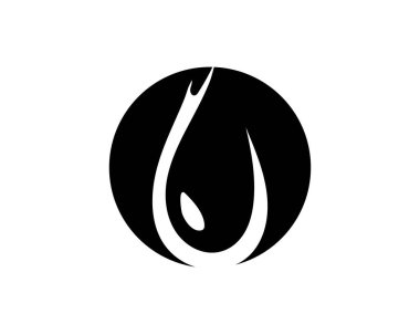 Su damla siyah n renkli logolar