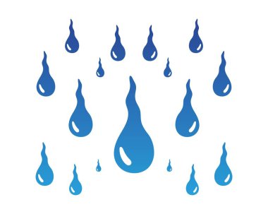 Su damla siyah n renkli logolar