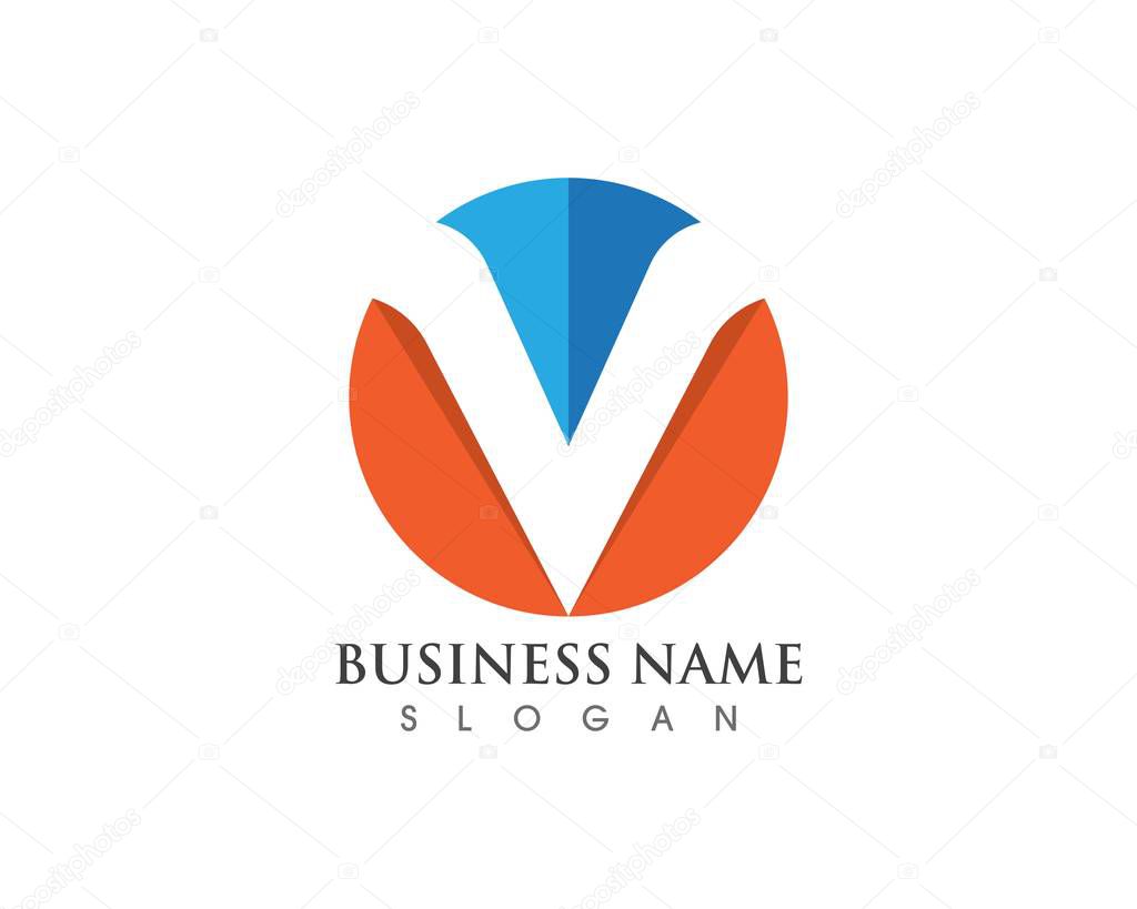 V logo and symbol vector