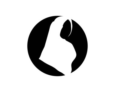 Hijab siyah vektör şablonları