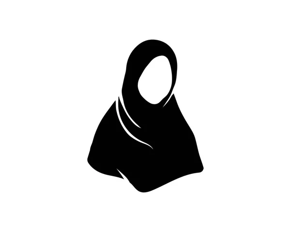 Hijab vector negro plantillas — Vector de stock