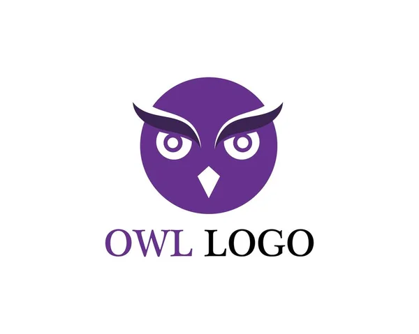 Owl head bird logo vector template animal