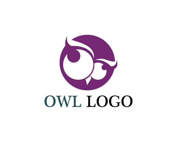 Owl head bird logo vector template animal