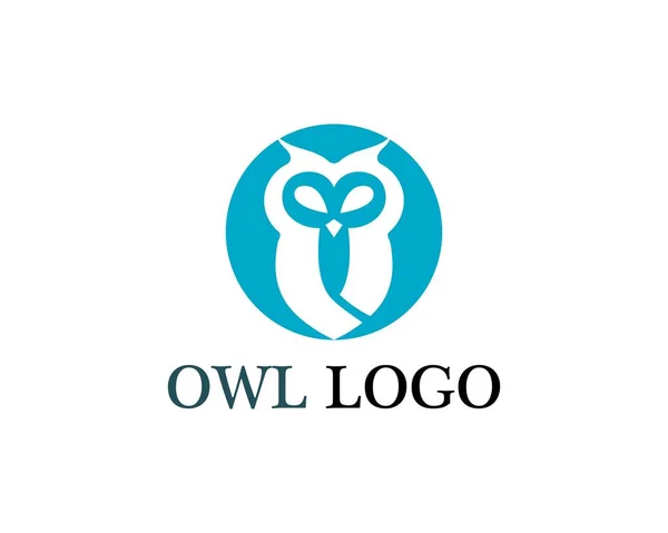 Owl head bird logo vector template animal