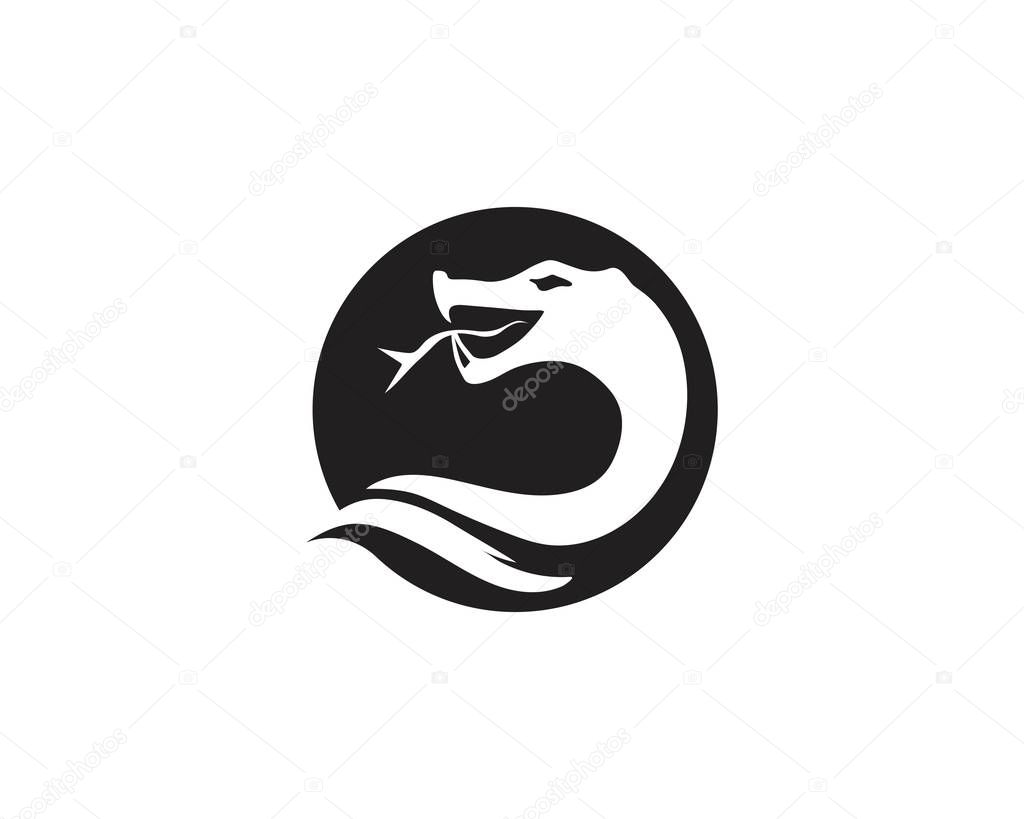 Snake Caduceus Icon vector illustration design