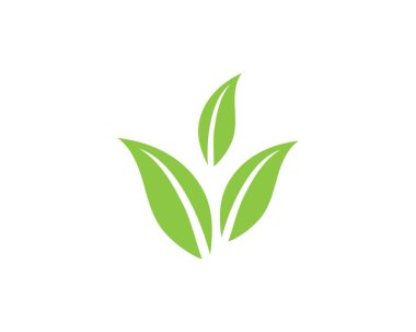 Yeşil ağaç yaprağı ekolojisi logoları