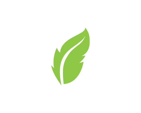 Logos de la ecología verde de la hoja del árbol — Vector de stock