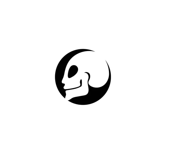 Totenkopf-Logo und Symbolvektoren — Stockvektor