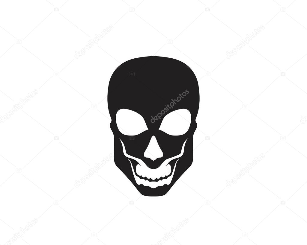 Skull head logo and symbol vectors