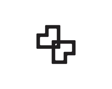 X Harfi Logo Şablonu vektör simgesi