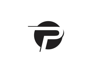 P logo mektup iş kurumsal tasarım vektörler