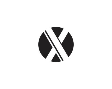 X Harfi Logo Şablonu vektör simgesi