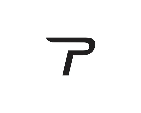 P logo schreiben business corporate design vektoren — Stockvektor
