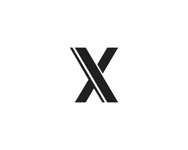 X Carta Logo Plantilla icono de vector — Archivo Imágenes Vectoriales