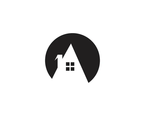 Maison bâtiments logo et symboles icônes — Image vectorielle